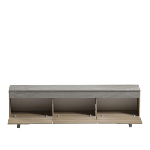 Έπιπλο τηλεόρασης Kasandra pakoworld μπεζ μαρμάρου-sonoma 180x35x48.5εκ (x1)