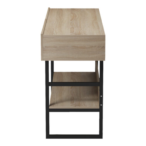 Κονσόλα Vien pakoworld σε sonoma-μαύρη απόχρωση 139x43x75.5εκ (x1)
