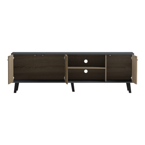 Έπιπλο τηλεόρασης Tuscany pakoworld sonoma-ανθρακί 180x41x51εκ (x1)