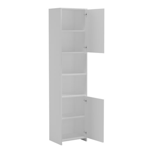 Ντουλάπι-στήλη Perlina pakoworld λευκό 40x32x175εκ (x1)