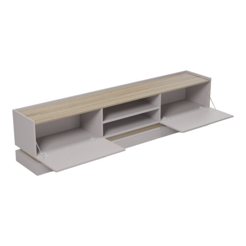 Έπιπλο τηλεόρασης Wendo pakoworld γκρι-sonoma 200x37x47εκ (x1)