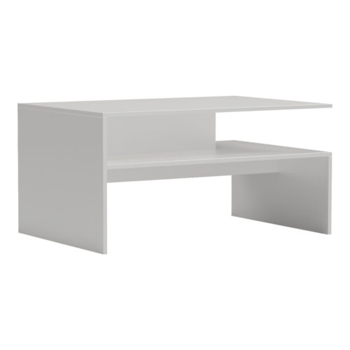 Τραπέζι σαλονιού Coffa pakoworld λευκό 90x60x45εκ (x1)