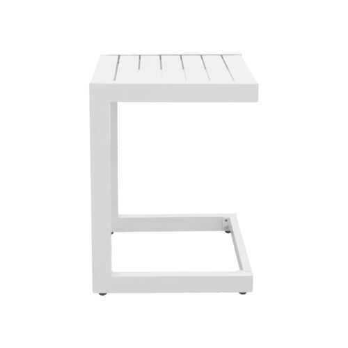 Τραπέζι Aether pakoworld λευκό αλουμίνιο 37.5x36.5x53εκ (x1)