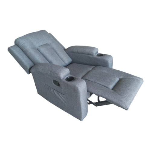Πολυθρόνα relax με μηχανισμό massage Gessel pakoworld ανθρακί ύφασμα 80x90x98εκ (x1)