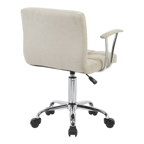 Καρέκλα γραφείου Buleco pakoworld μπεζ ύφασμα 56x46x74-86εκ (x1)