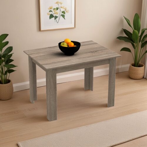 Τραπέζι Manka pakoworld σε sonoma truffle απόχρωση 110x80x77εκ (x1)