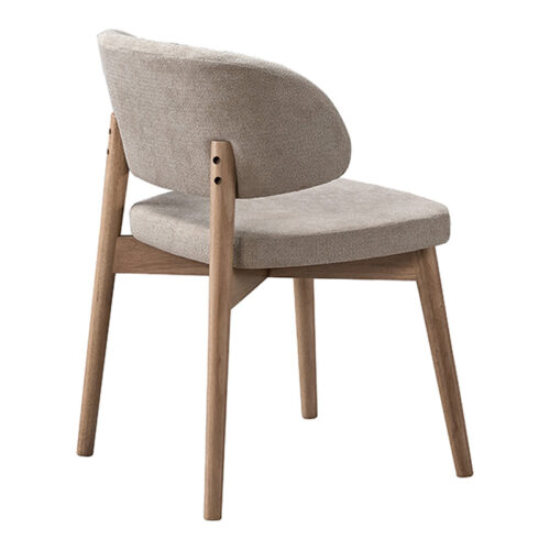 Καρέκλα Siena pakoworld rubberwood σε φυσική-μπεζ απόχρωση 48x50x81εκ (x2)