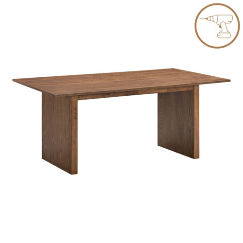 Τραπέζι Eleganza pakoworld mdf σε καρυδί απόχρωση 180x99x75.8εκ (x1)
