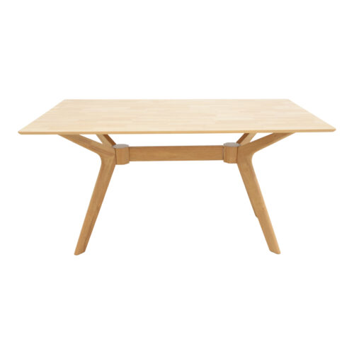 Τραπέζι Raffles pakoworld rubberwood με mdf σε φυσική απόχρωση 150x90x76εκ (x1)