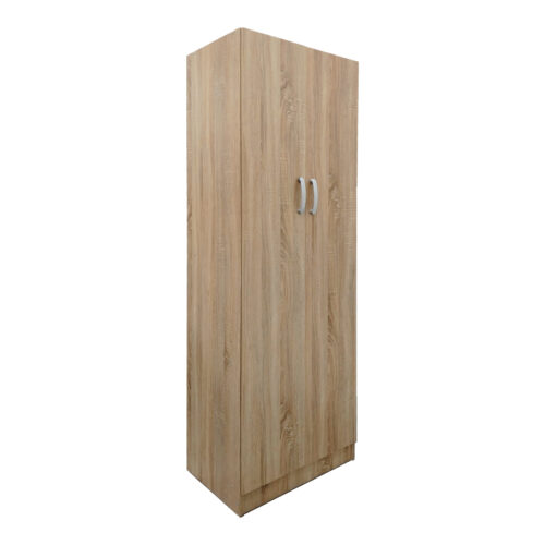 Ντουλάπα δίφυλλη Athos pakoworld σε sonoma απόχρωση 60x42x180εκ (x1)