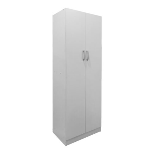 Ντουλάπα δίφυλλη Athos pakoworld σε λευκή απόχρωση 60x42x180εκ (x1)