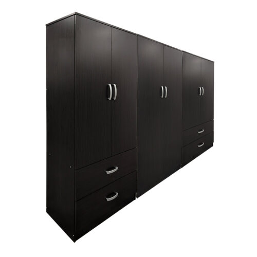 Ντουλάπα εξάφυλλη Athos pakoworld wenge 240x42x180εκ (x1)