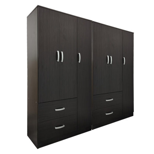 Ντουλάπα εξάφυλλη Athos pakoworld wenge 180x42x180εκ (x1)