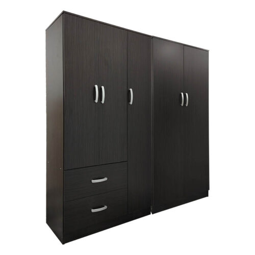 Ντουλάπα πεντάφυλλη Athos Ι pakoworld wenge 170x42x180εκ (x1)