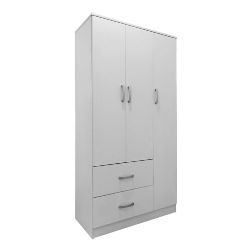 Ντουλάπα πεντάφυλλη με πατάρι Athos I pakoworld λευκή 170x42x240εκ (x1)