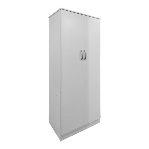 Ντουλάπα τετράφυλλη με πατάρι Athos Ι pakoworld λευκή 160x42x240εκ (x1)