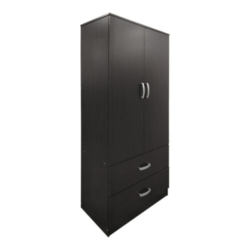 Ντουλάπα εξάφυλλη με πατάρι Athos pakoworld wenge 240x42x240εκ (x1)