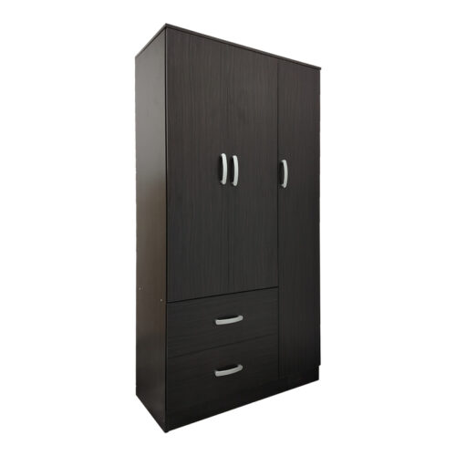 Ντουλάπα πεντάφυλλη με πατάρι Athos I pakoworld wenge 170x42x240εκ (x1)