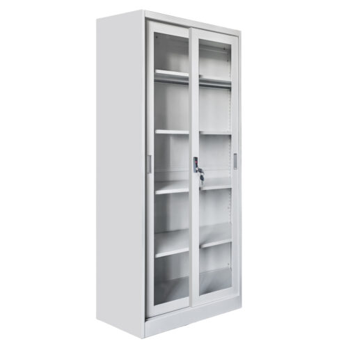 ΒΙΒΛΙΟΘΗΚΗ ΜΕ ΣΥΡΟΜΕΝΕΣ ΠΟΡΤΕΣ SIDER HM6632.02 ΜΕΤΑΛΛΙΚΗ ΛΕΥΚΗ 90x40x185Υεκ (x1)