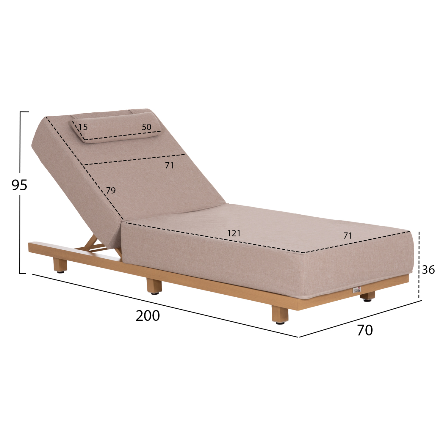 ΕΠΑΓΓΕΛΜ. ΞΑΠΛΩΣΤΡΑ JESSIE HM10714.05 HEAT TRANSFER ΑΛΟΥΜ.--ΜΠΕΖ ΜΑΞΙΛΑΡΙ 200x71x79Υεκ (x1) - Image 2