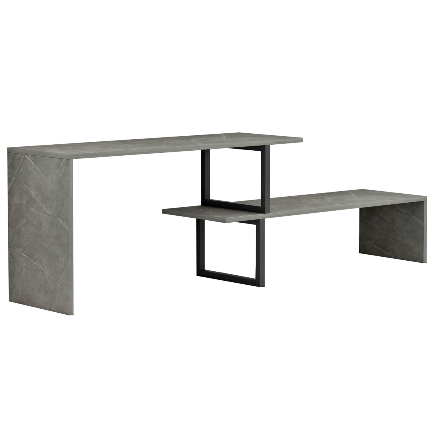 ΕΠΙΠΛΟ ΤΗΛΕΟΡΑΣΗΣ ΕΠΕΚΤ. BRIGGITE HM8892.11 ΜΕΛΑΜΙΝΗ GREY STONE TEXTURE 160x30x45Υεκ. (x1) - Image 3