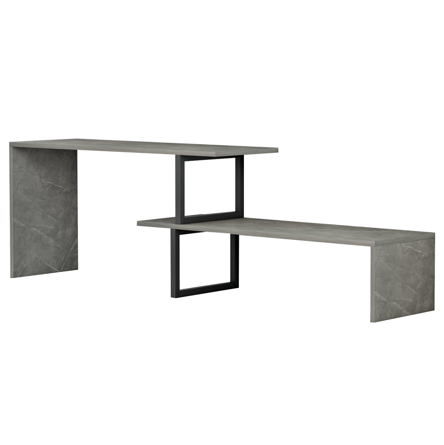 ΕΠΙΠΛΟ ΤΗΛΕΟΡΑΣΗΣ ΕΠΕΚΤ. BRIGGITE HM8892.11 ΜΕΛΑΜΙΝΗ GREY STONE TEXTURE 160x30x45Υεκ. (x1) - Image 5