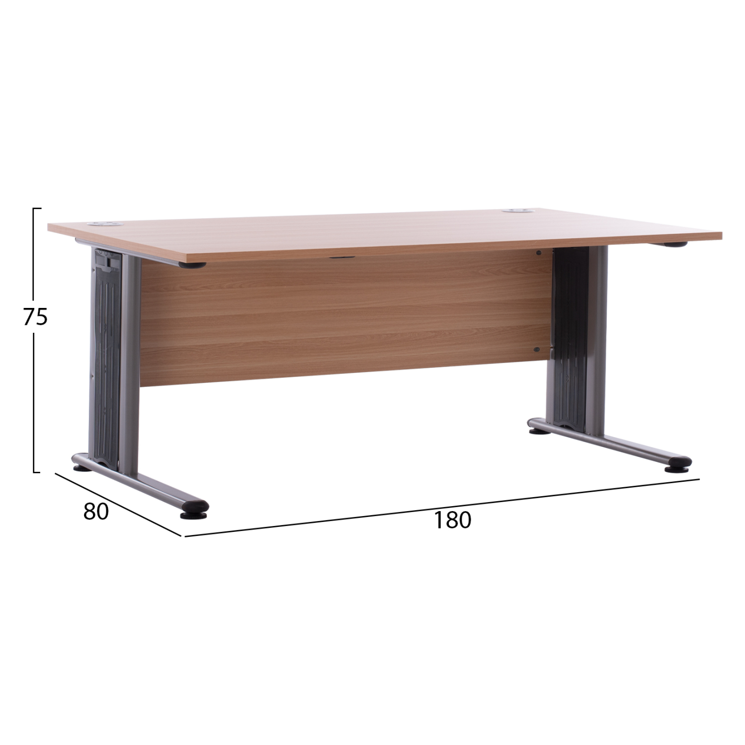 ΓΡΑΦΕΙΟ ΕΠΑΓΓΕΛΜΑΤΙΚΟ VALDEN HM2046.01 ΟΞΙΑ 180X80X75 (x1) - Image 2