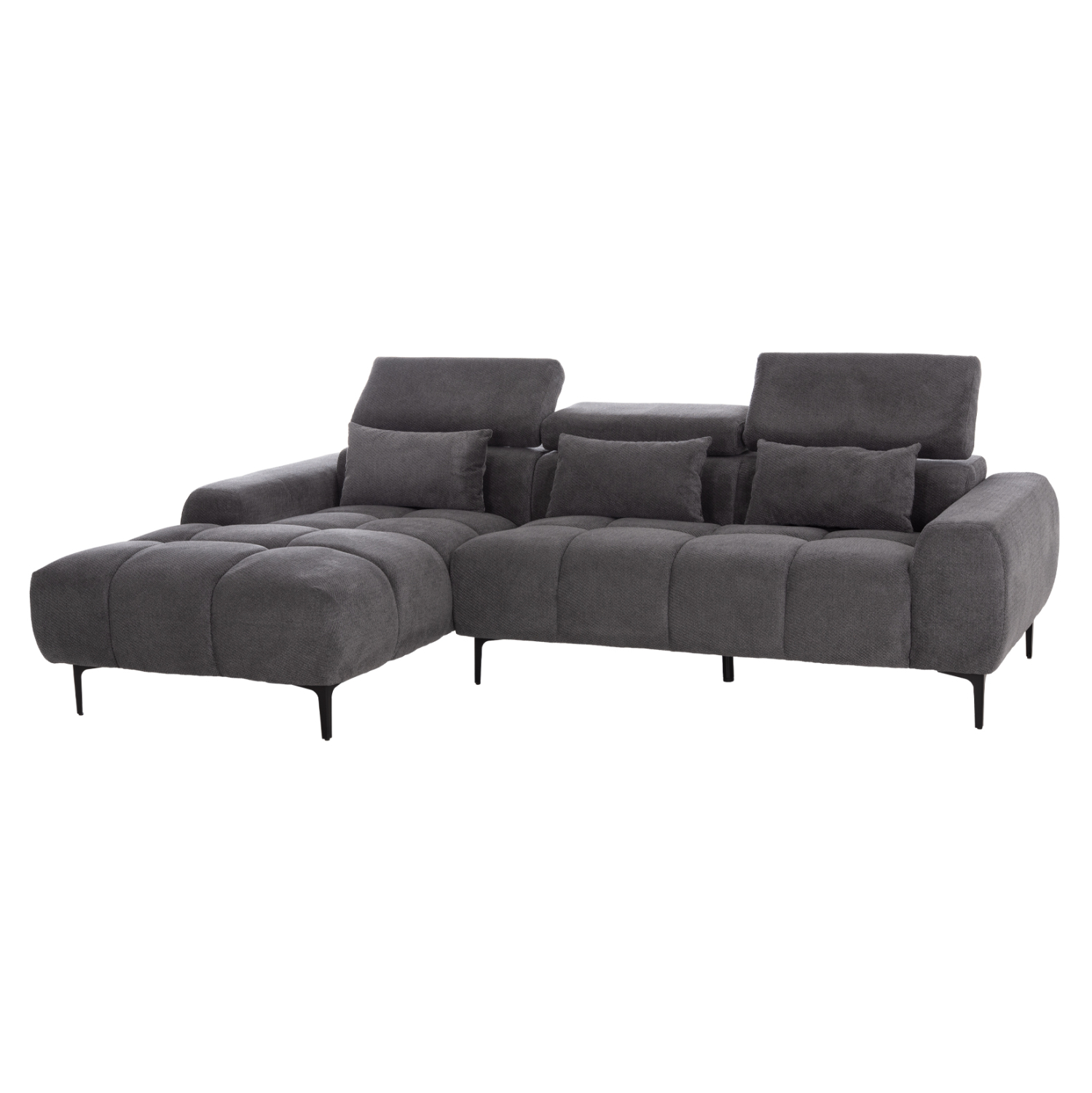 ΚΑΝΑΠΕΣ ΑΡΙΣΤΕΡΗ ΓΩΝΙΑ DIVYA HM3267.12L ΓΚΡΙ ΥΦΑΣΜΑ 260x100-174x104Υεκ. (x1) - Image 9