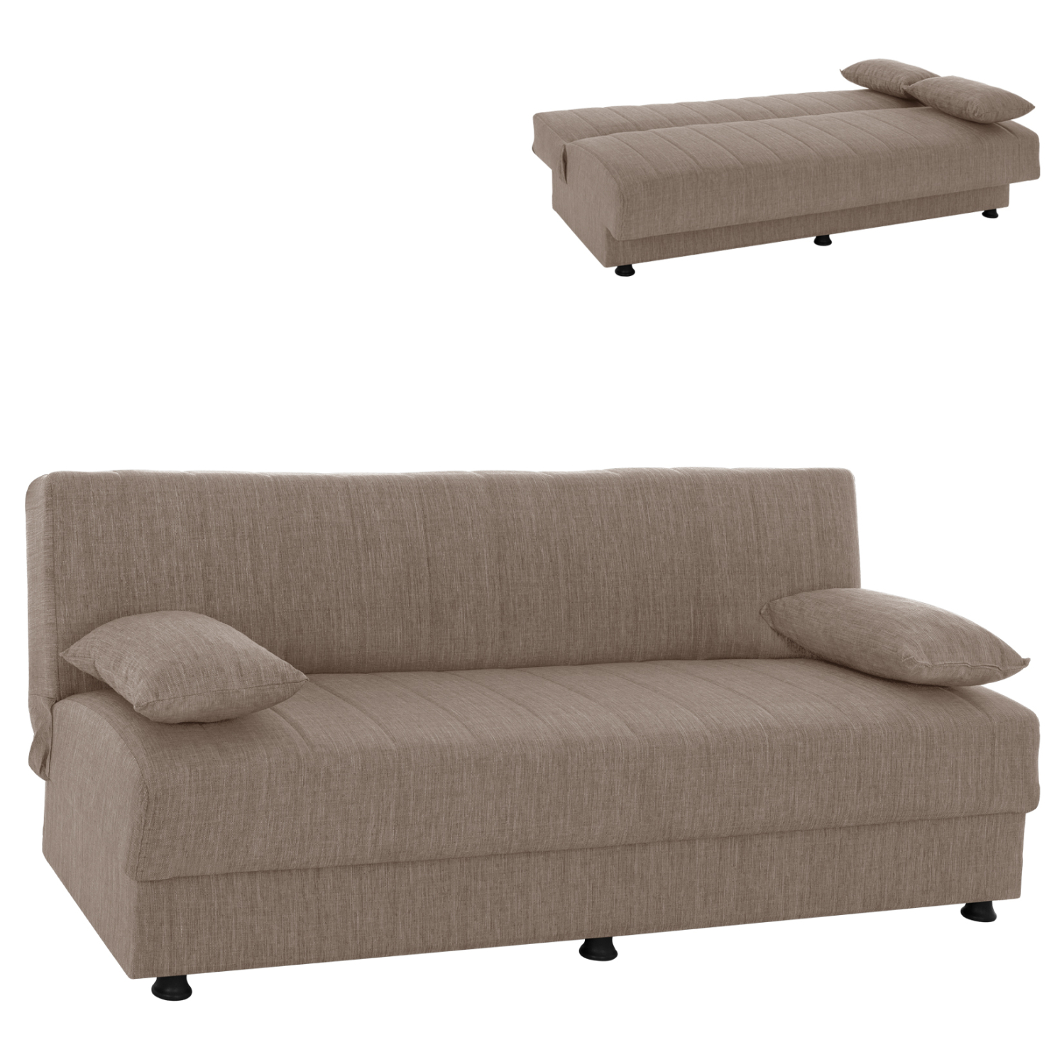 ΚΑΝΑΠΕΣ ΚΡΕΒΑΤΙ ANDRI ΤΡΙΘΕΣΙΟΣ ΜΠΕΖ HM3239.04 180x83x74Υ εκ. (x1)