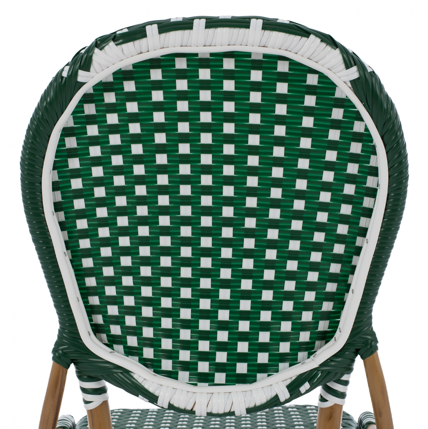 ΚΑΡΕΚΛΑ ΑΛΟΥΜΙΝΙΟΥ BAMBOO LOOK ΜΕ WICKER ΠΡΑΣΙΝΟ ΛΕΥΚΟ HM5792.01 47x55x98 εκ. (x1) - Image 7