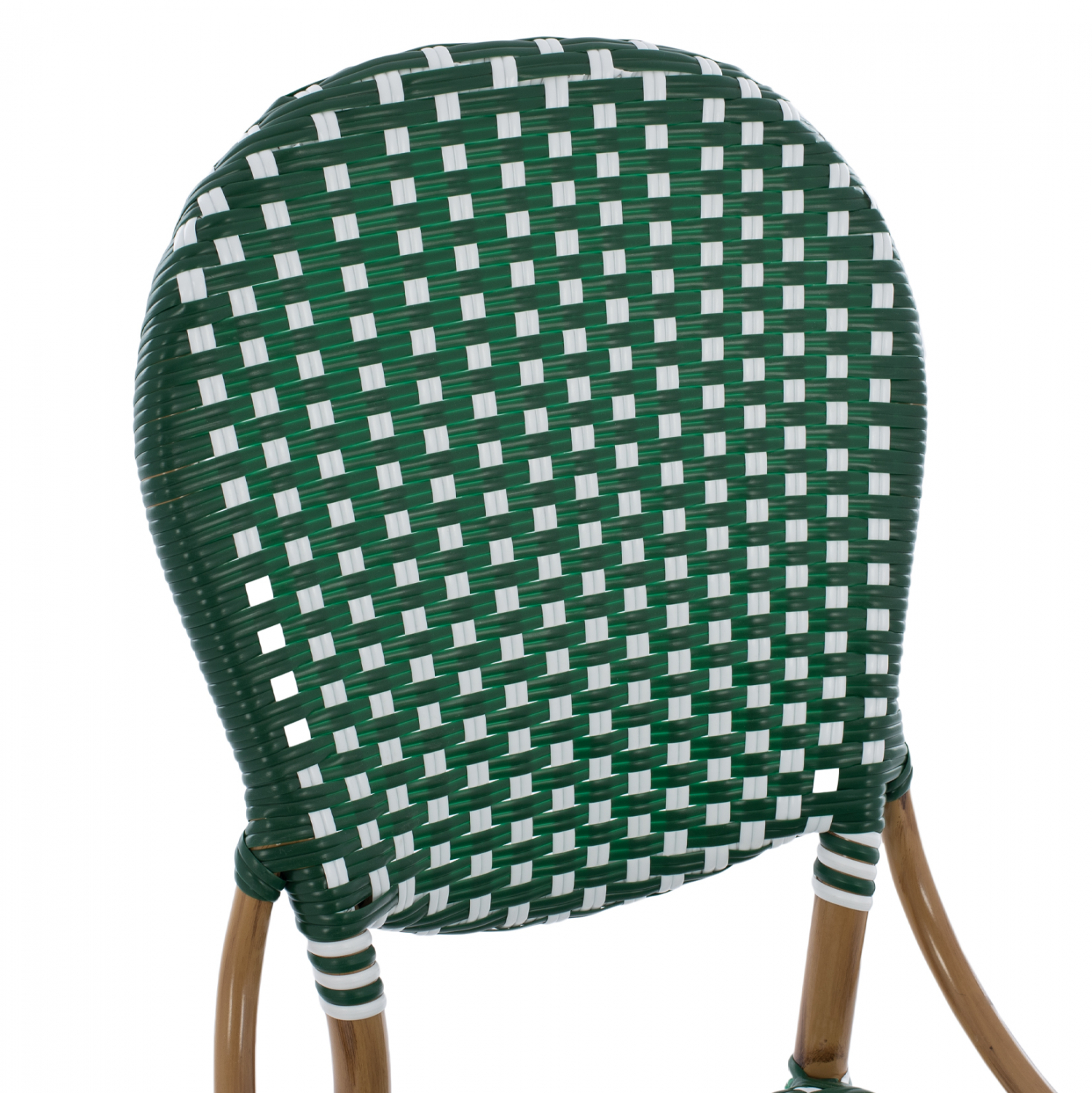 ΚΑΡΕΚΛΑ ΑΛΟΥΜΙΝΙΟΥ BAMBOO LOOK ΜΕ WICKER ΠΡΑΣΙΝΟ ΛΕΥΚΟ HM5792.01 47x55x98 εκ. (x1) - Image 8