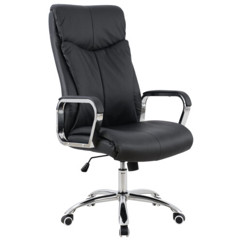 ΚΑΡΕΚΛΑ ΓΡΑΦΕΙΟΥ SHASHI HM1093.01 ΜΑΥΡΟ PU 63x80x118-126Υ (x1)