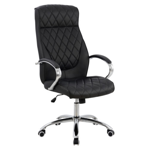 ΚΑΡΕΚΛΑ ΓΡΑΦΕΙΟΥ SHALY HM1098.01 PU ΣΕ ΜΑΥΡΟ 62x80x125Υεκ (x1)