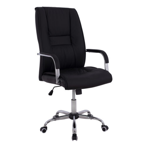 ΚΑΡΕΚΛΑ ΓΡΑΦΕΙΟΥ ANGEE HM1106.01 PU ΣΕ ΧΡΩΜΑ ΜΑΥΡΟ 58,5x70x120Υεκ (x1)