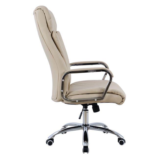 ΚΑΡΕΚΛΑ ΓΡΑΦΕΙΟΥ SHASHI HM1093.07 PU ΣΕ ΕΚΡΟΥ 63x80x118-126Yεκ (x1) - Image 4