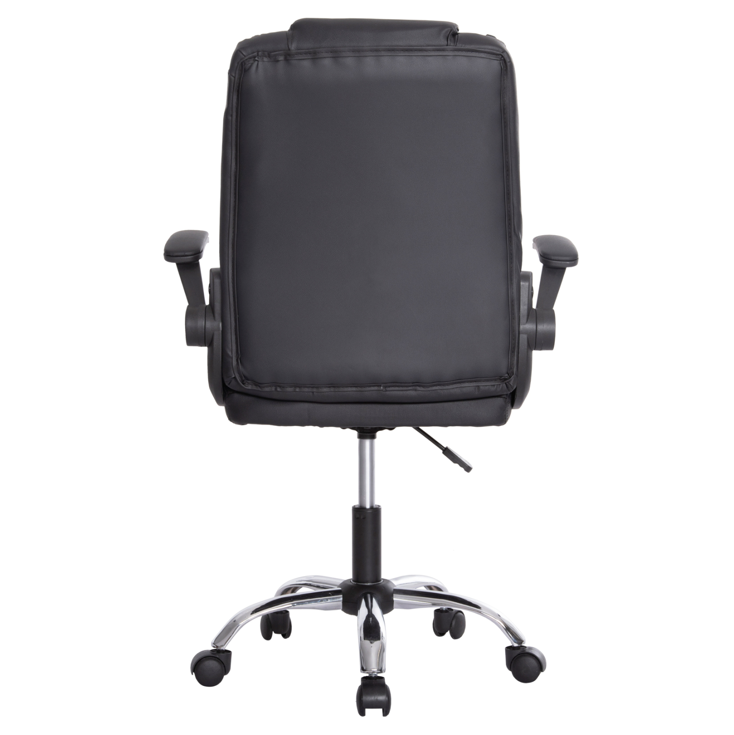 ΚΑΡΕΚΛΑ ΓΡΑΦΕΙΟΥ CANAN HM1201 ΜΑΥΡO PVC-ΒΑΣΗ ΧΡΩΜΙΟΥ 66x61x105Υεκ. (x1) - Image 6