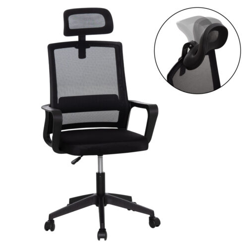 ΚΑΡΕΚΛΑ ΓΡΑΦΕΙΟΥ VELOCITY HM1229.01 ΜΑΥΡO MESH & PP 60x62x123Υεκ (x1)