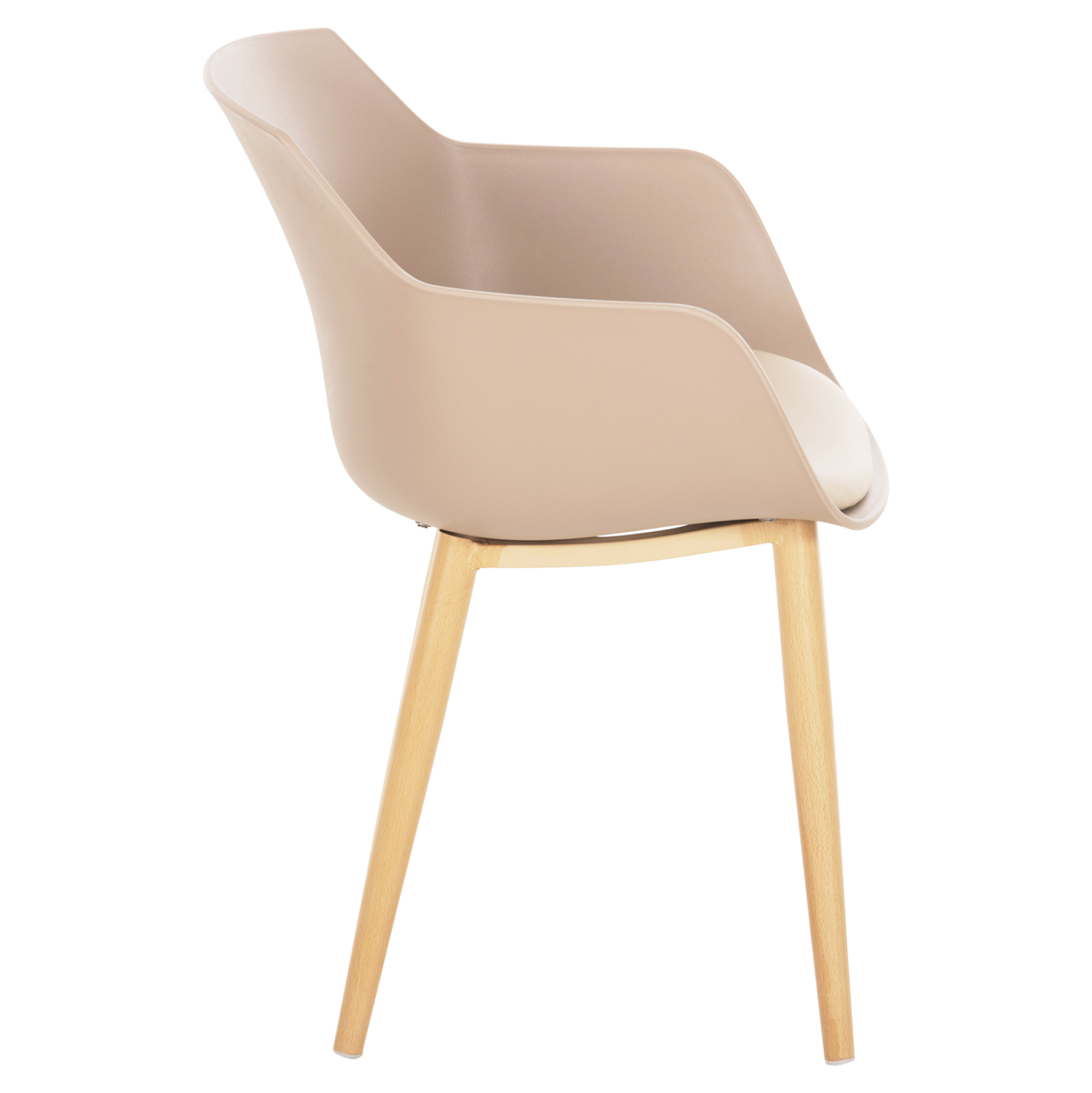 ΚΑΡΕΚΛΑ ΤΡΑΠΕΖΑΡΙΑΣ LUCIE HM8242.11 CAPUCCINO PP-ΜΕΤΑΛ. ΠΟΔΙΑ ΟΨΗ ΞΥΛΟΥ 56x55,5x80Υεκ (x1) - Image 4