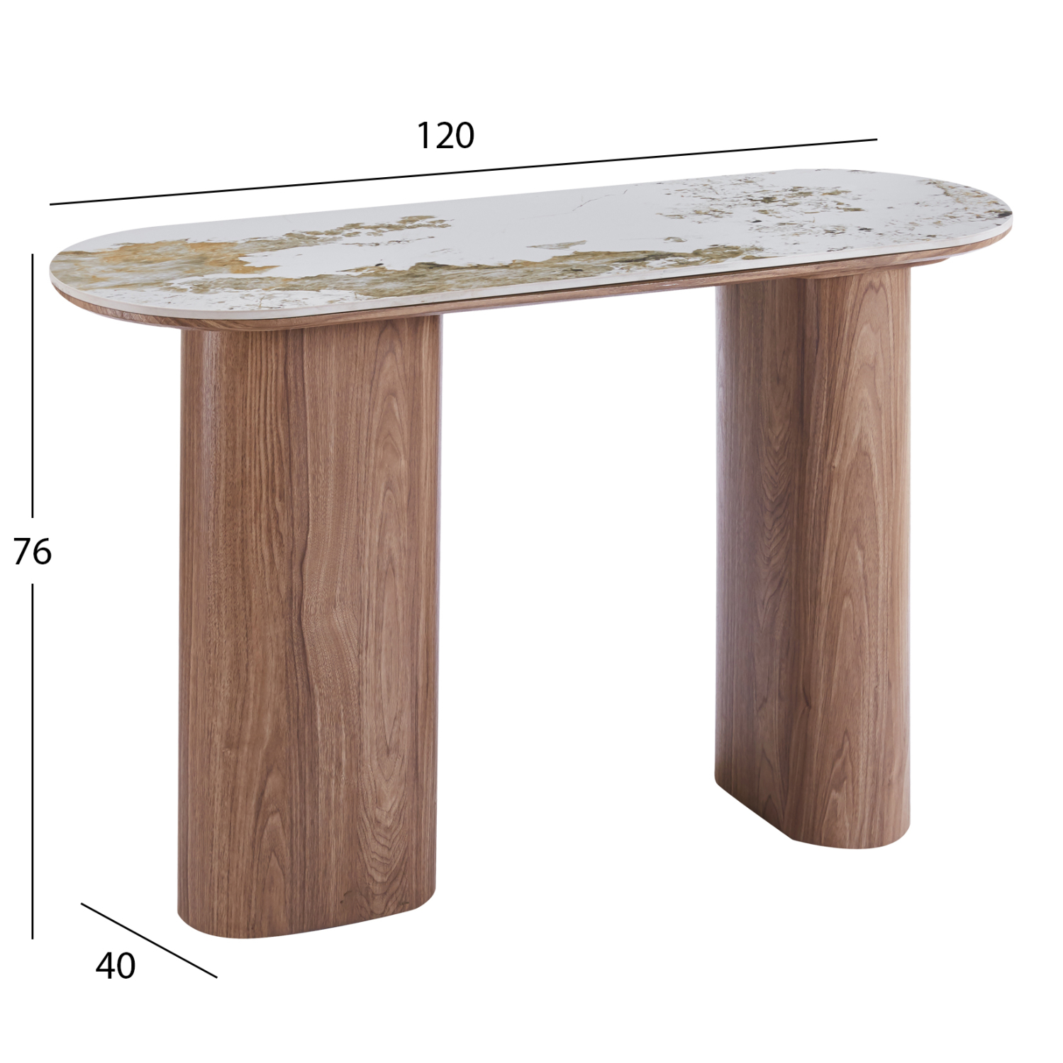 ΚΟΝΣΟΛΑ MARBLEX HM18446 ΚΕΡΑΜΙΚΟ TOP PANDORA--MDF ΠΟΔΙΑ 120x40x76Υεκ (x1) - Image 2