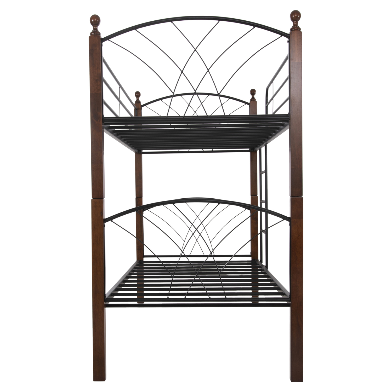 ΚΟΥΚΕΤΑ ΚΡΕΒΑΤΙ STOREY HM687 ΜΑΥΡΟ ΜΕΤΑΛΛΟ-ΚΑΡΥΔΙ RUBBERWOOD-ΓΙΑ ΣΤΡΩΜΑ 190x90εκ (x1) - Image 5