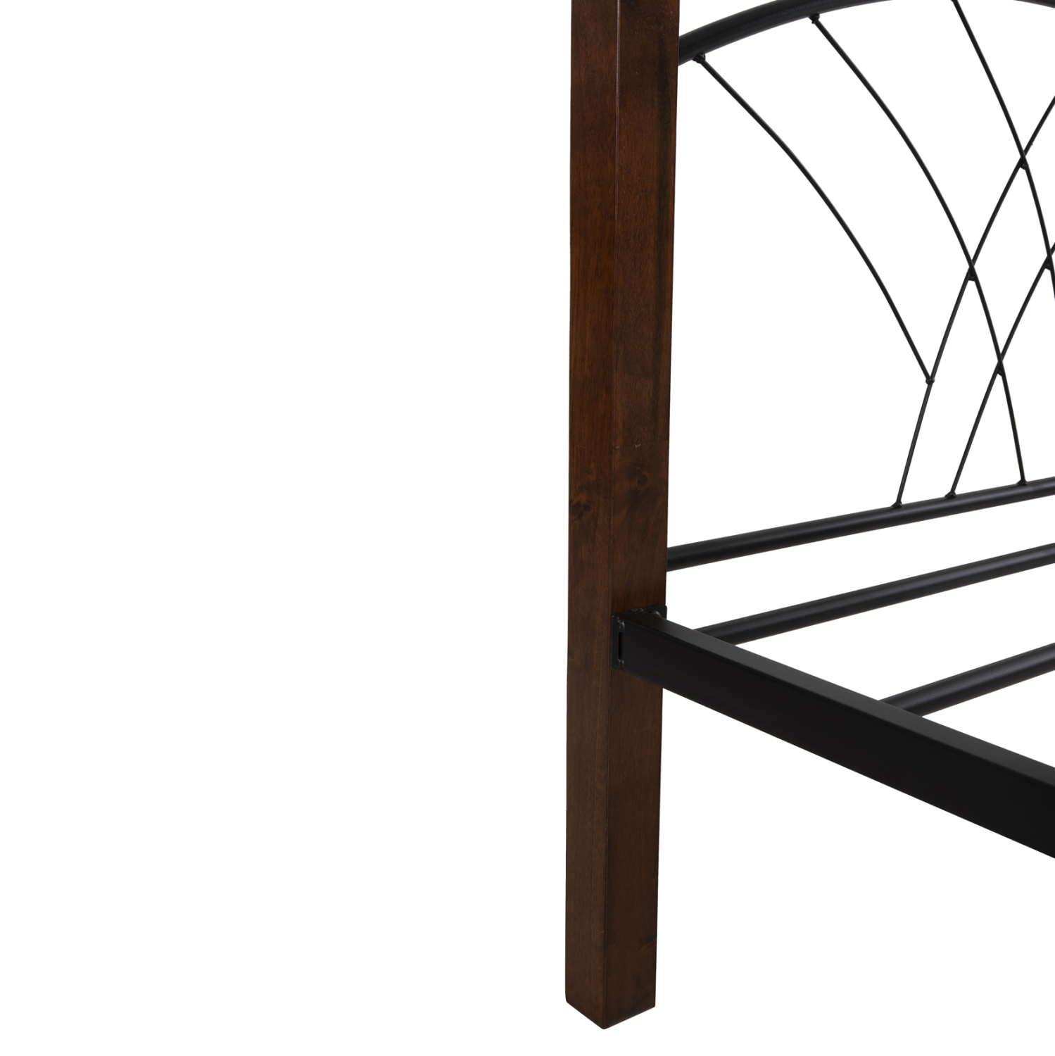 ΚΟΥΚΕΤΑ ΚΡΕΒΑΤΙ STOREY HM687 ΜΑΥΡΟ ΜΕΤΑΛΛΟ-ΚΑΡΥΔΙ RUBBERWOOD-ΓΙΑ ΣΤΡΩΜΑ 190x90εκ (x1) - Image 9