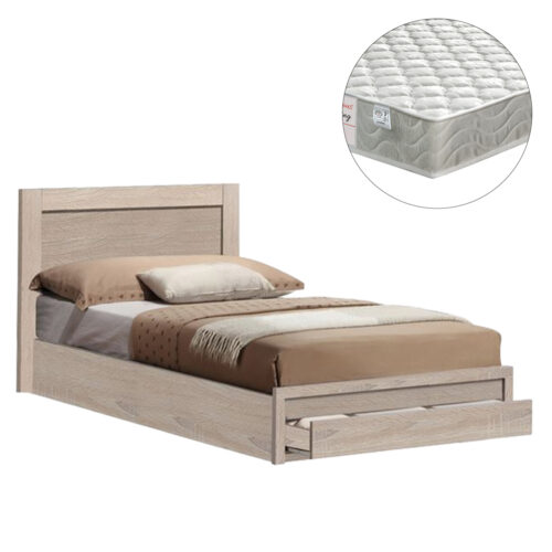 ΚΡΕΒΑΤΙ ΜΟΝΟ ΜΕ ΣΥΡΤΑΡΙ & ΣΤΡΩΜΑ MELANY HM10745.02 ΜΕΛΑΜΙΝΗ SONAMA--ΓΙΑ 90x190εκ (x1)