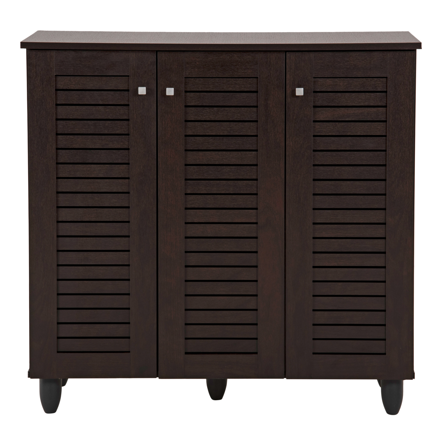 ΠΑΠΟΥΤΣΟΘΗΚΗ-ΝΤΟΥΛΑΠΑ PROLLY HM9609.01 ΜΕΛΑΜΙΝΗ WENGE-3ΠΟΡΤΕΣ-4ΡΑΦΙΑ 87x32x88Υεκ. (x1) - Image 3