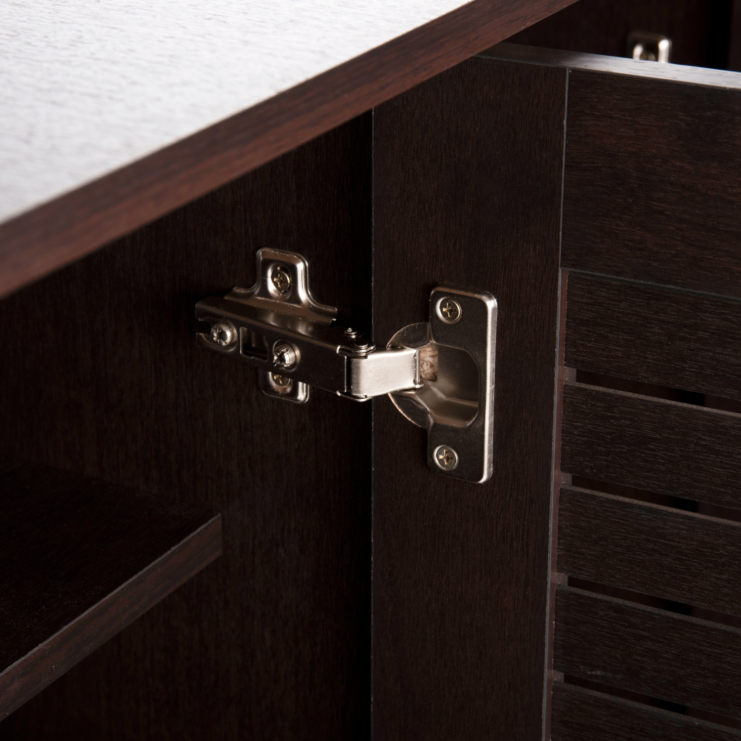 ΠΑΠΟΥΤΣΟΘΗΚΗ-ΝΤΟΥΛΑΠΑ PROLLY HM9609.01 ΜΕΛΑΜΙΝΗ WENGE-3ΠΟΡΤΕΣ-4ΡΑΦΙΑ 87x32x88Υεκ. (x1) - Image 6