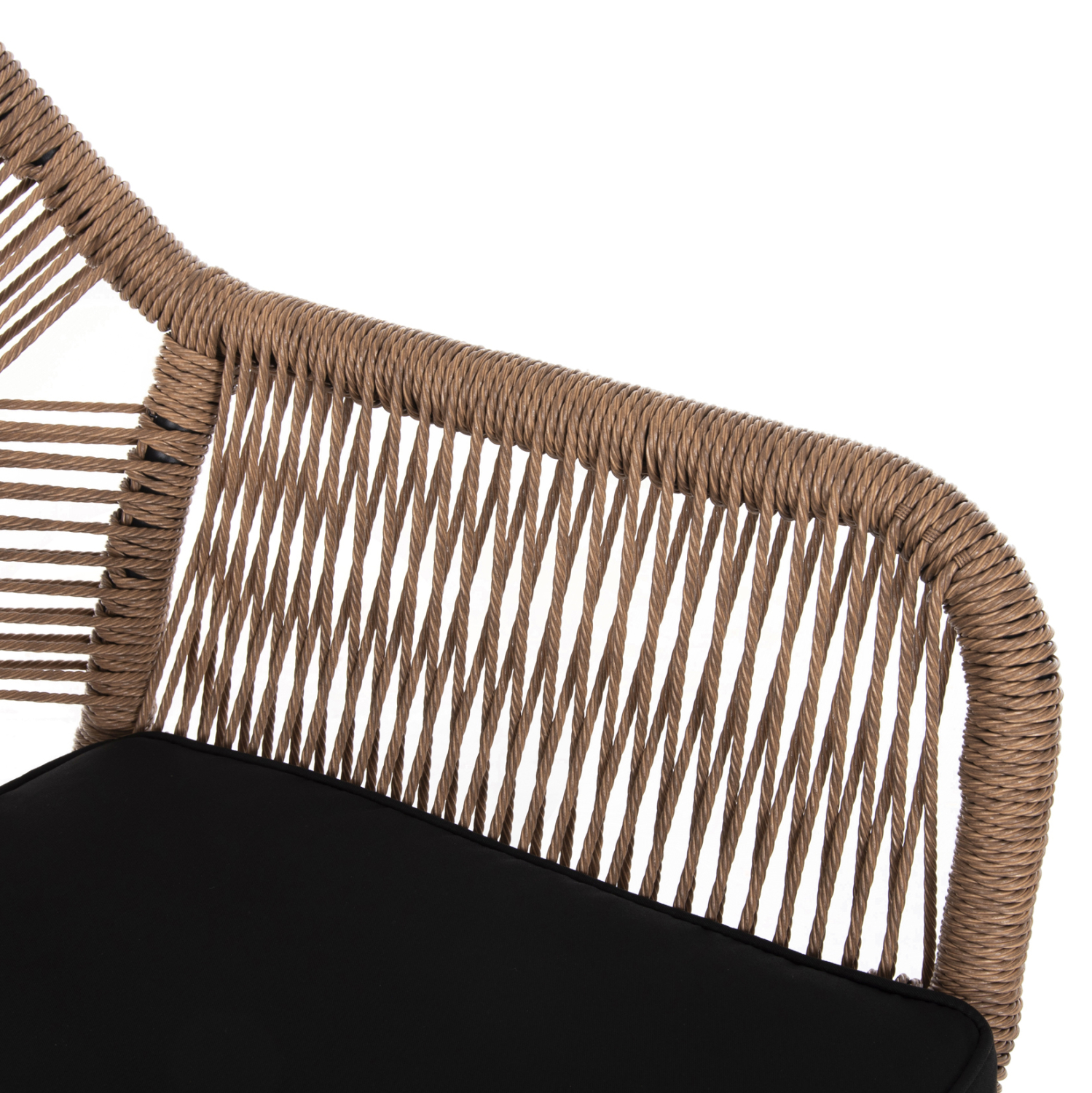 ΠΟΛΥΘΡΟΝΑ TOPIN HM6048.02 ΑΛΟΥΜΙΝΙΟ ΜΑΥΡΟ-P.E. RATTAN ΜΠΕΖ-ΜΑΞΙΛΑΡΙ ΜΑΥΡΟ 57x65x84Υ εκ (x1) - Image 9