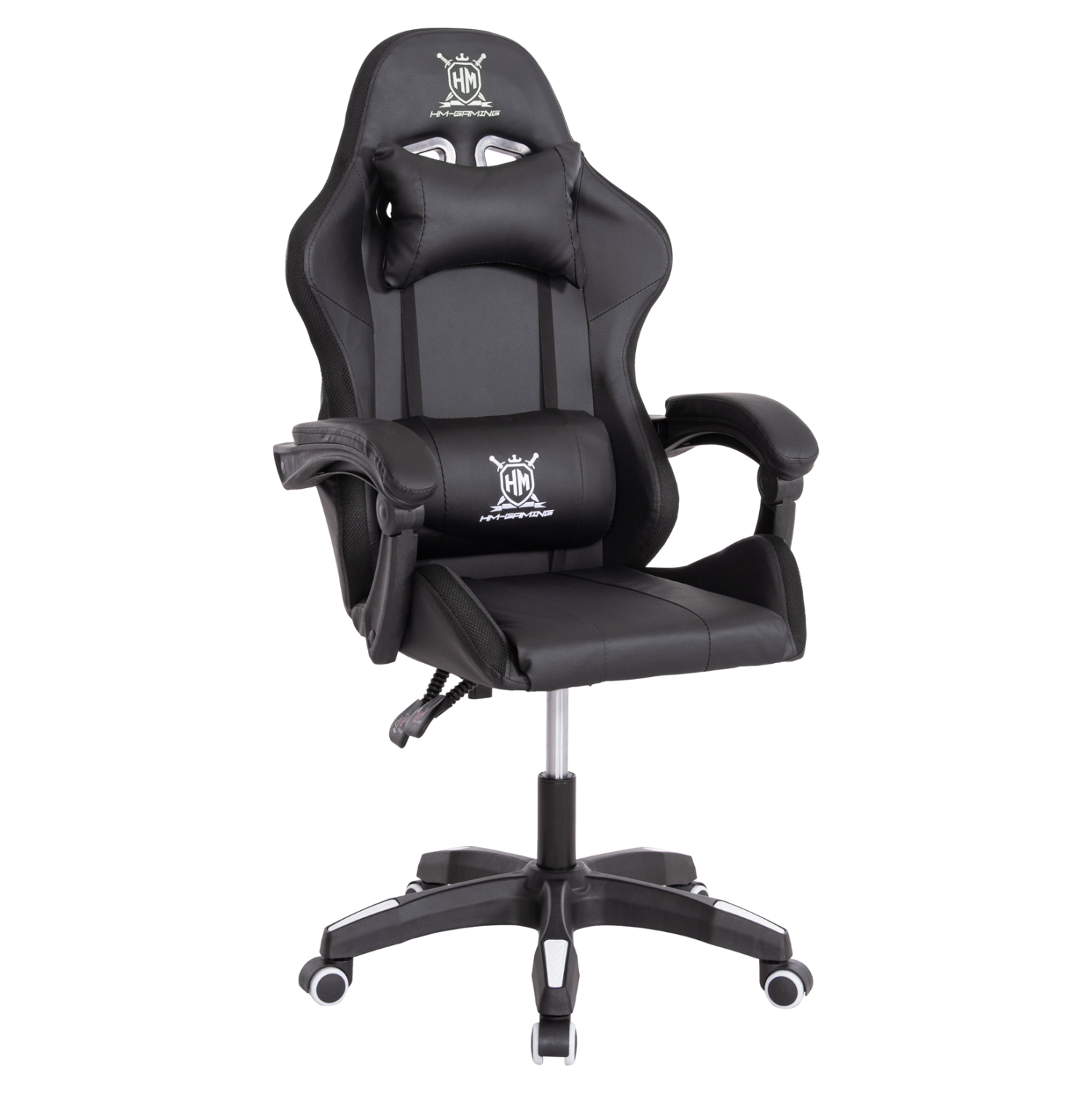 ΠΟΛΥΘΡΟΝΑ GAMING DARREN HM1203.04 ΜΑΥΡΟ-ΛΕΥΚΟ PVC 58.5x100x120Υεκ. (x1)