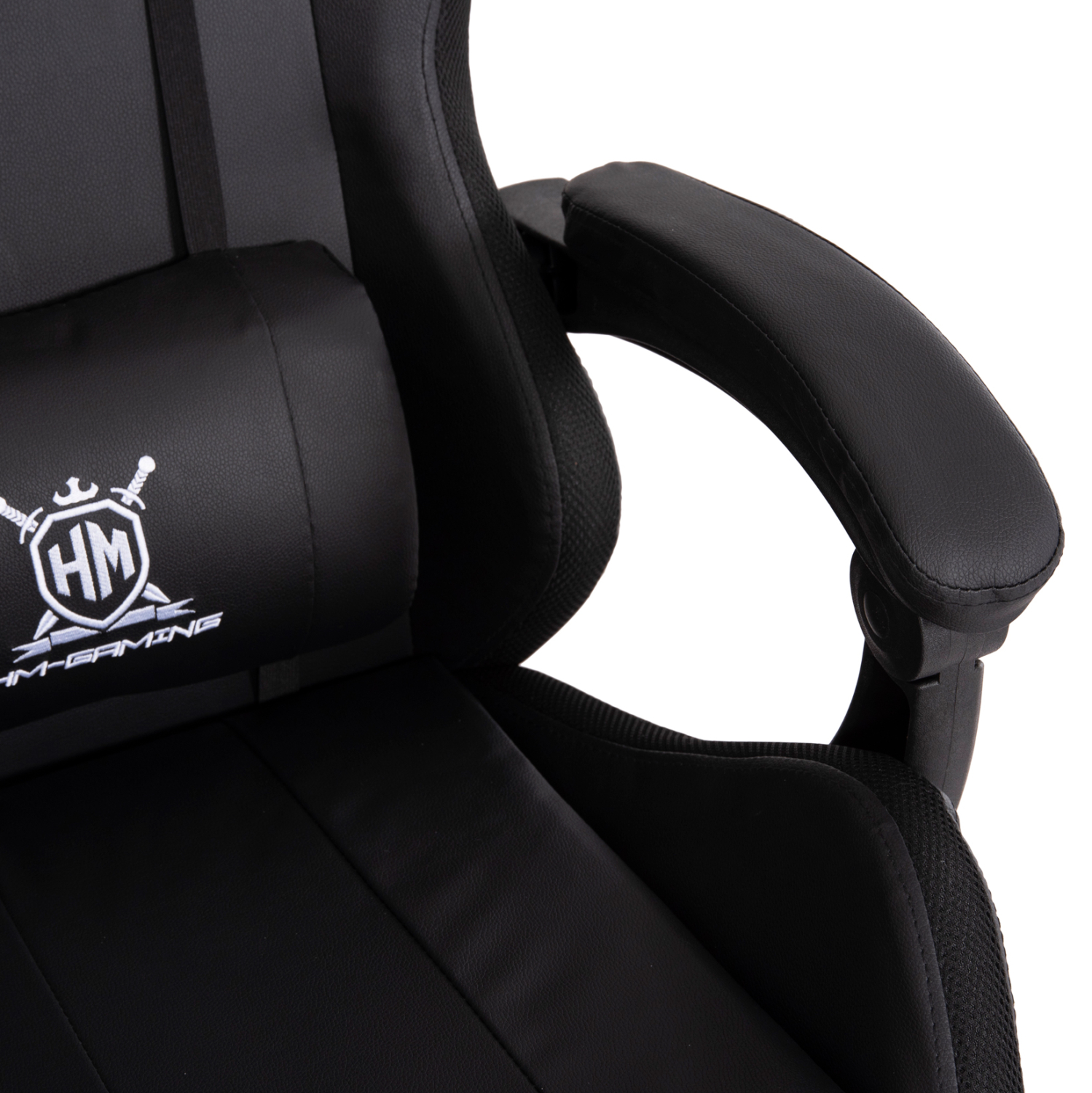 ΠΟΛΥΘΡΟΝΑ GAMING DARREN HM1203.04 ΜΑΥΡΟ-ΛΕΥΚΟ PVC 58.5x100x120Υεκ. (x1) - Image 7