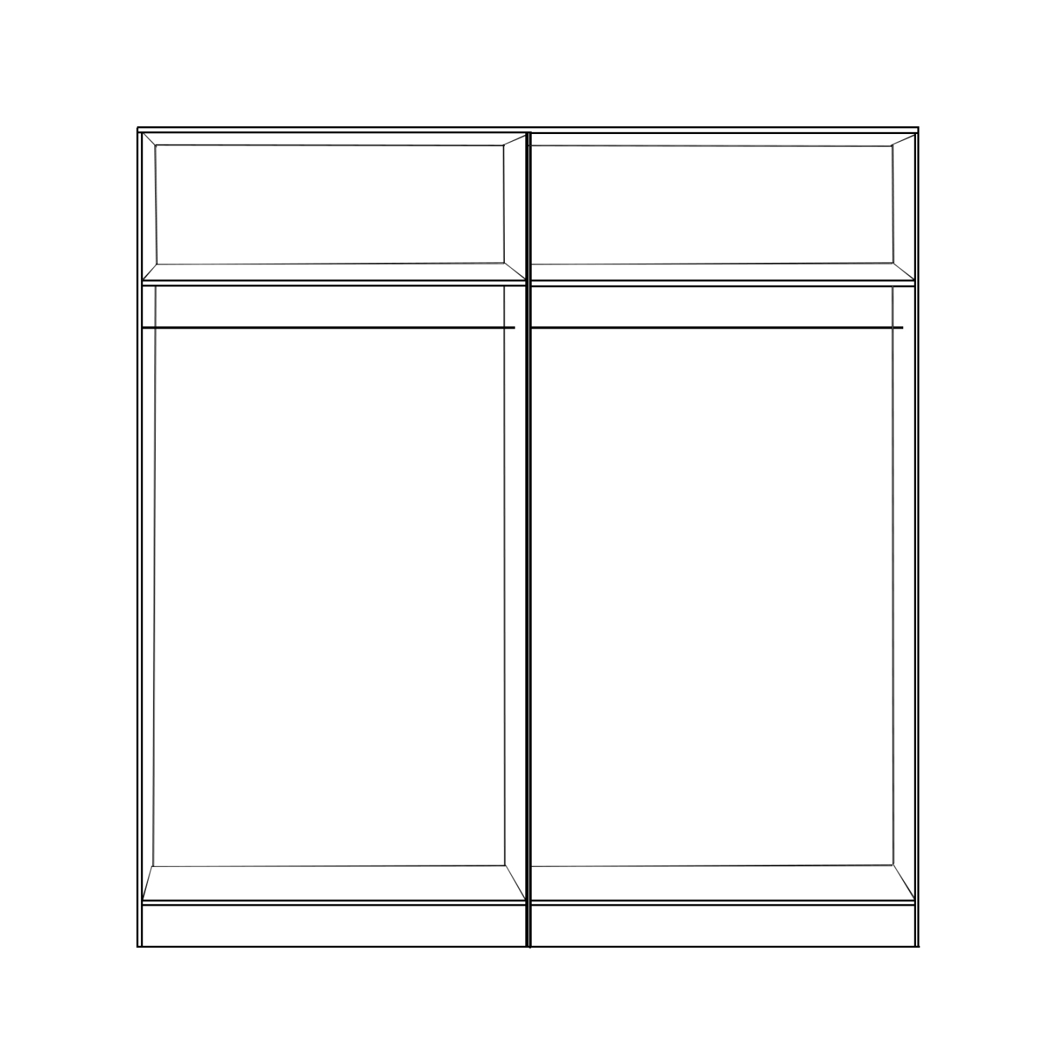 ΣΕΤ 2 ΤΜΧ ΝΤΟΥΛΑΠΑ 4ΦΥΛΛΗ ZEBRANO 160X42X181 HM11350.01 (x1) - Image 3