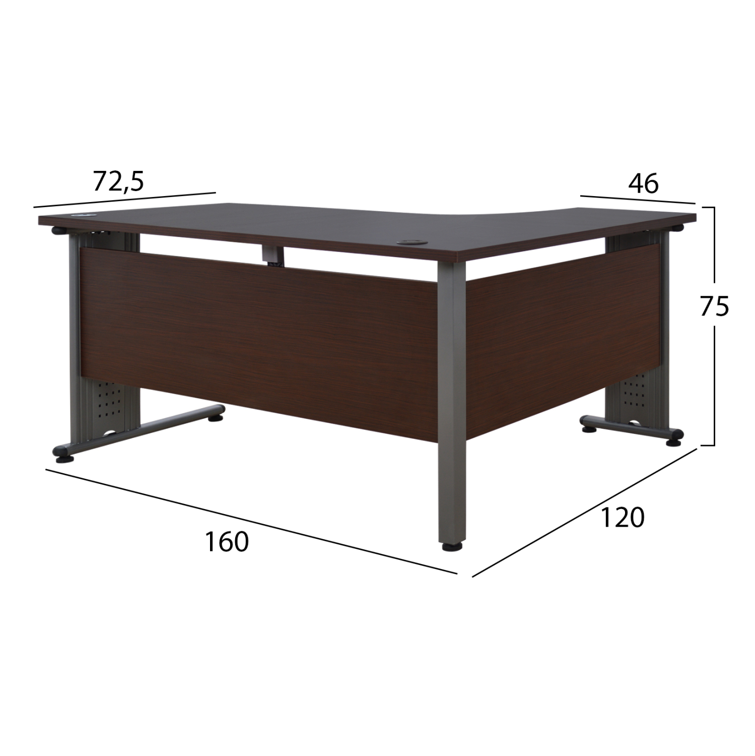 ΣΕΤ ΓΡΑΦΕΙΟΥ 2ΤΜΧ ΣΕ ΧΡΩΜΑ WENGE HM10206.02L (x1) - Image 2