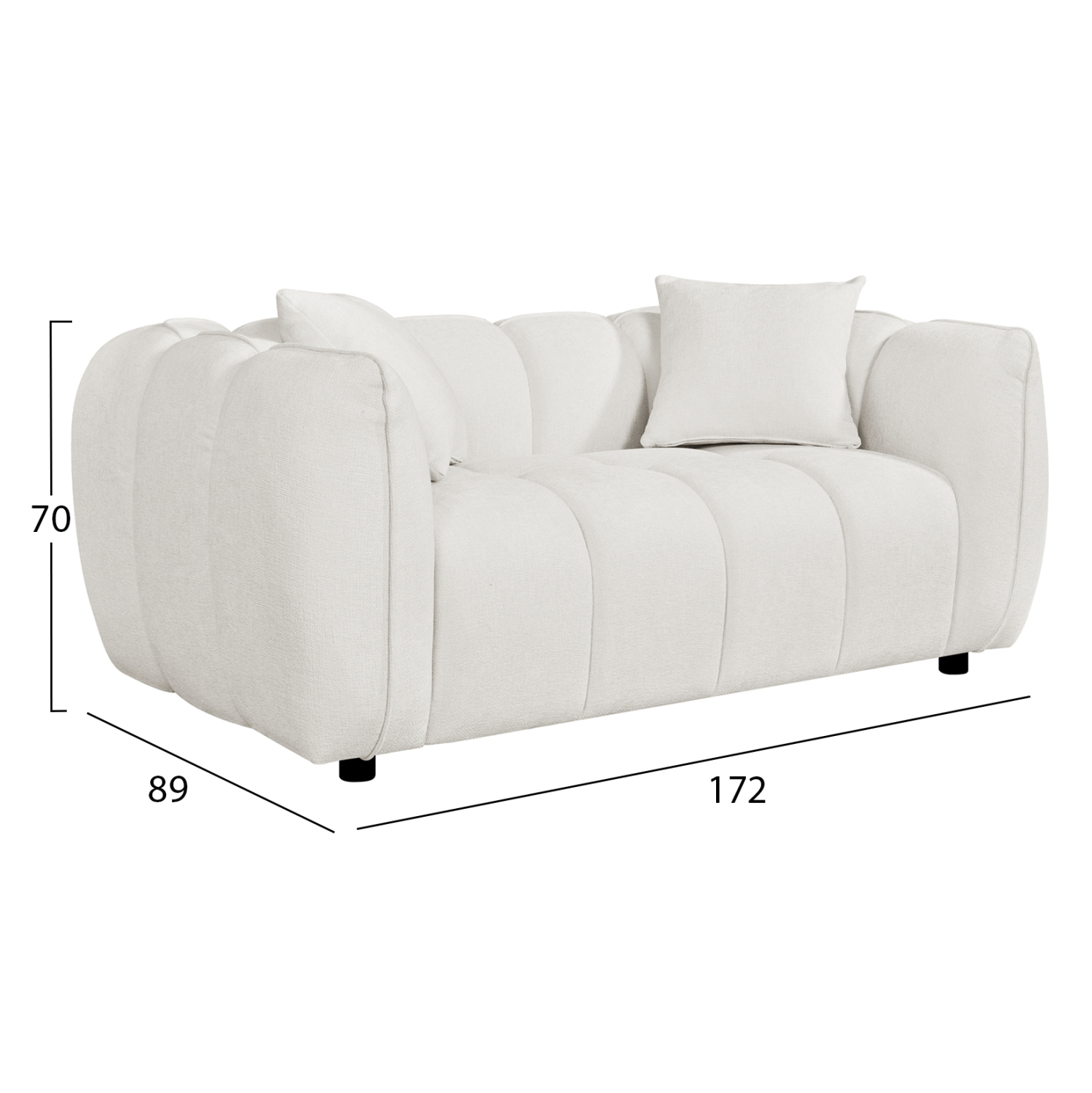 ΣΕΤ ΣΑΛΟΝΙ 3Θ & 2Θ LYKKE HM10812.02 ΕΚΡΟΥ ΥΦΑΣΜΑ (x1) - Image 3